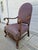 Wood Antique Victorian Style Upholstered Arm Chair For Sale - Image 7 of 11
