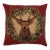 Stag's Head & Wreath Tapestry Cushion With Feather Filler - 46x46cm (18"x18") For Sale