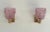 Mid-Century Modern Italian Art Deco Style Brass and Pink Rostrato Murano Glass Wall Sconces, 1990s, Set of 2 For Sale - Image 3 of 13