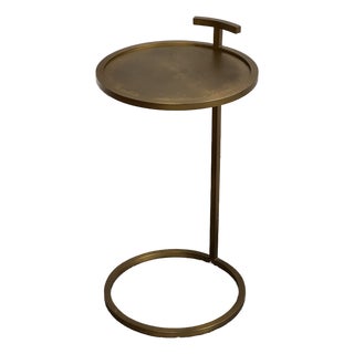 Restoration Hardware 1930s Martini Round Side Table For Sale