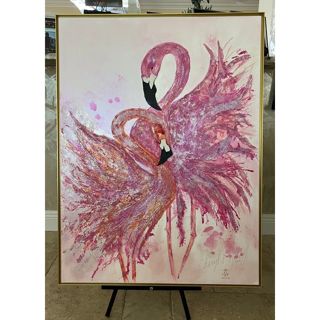 Pop Art Palm Beach Flamingos - Designed by Cheryl P. Kohloff For Sale - Image 3 of 7
