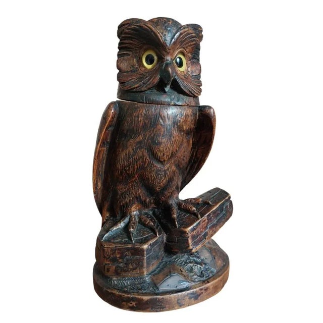 Black Forest Owl Jewelery Box, 1920s For Sale - Image 6 of 8