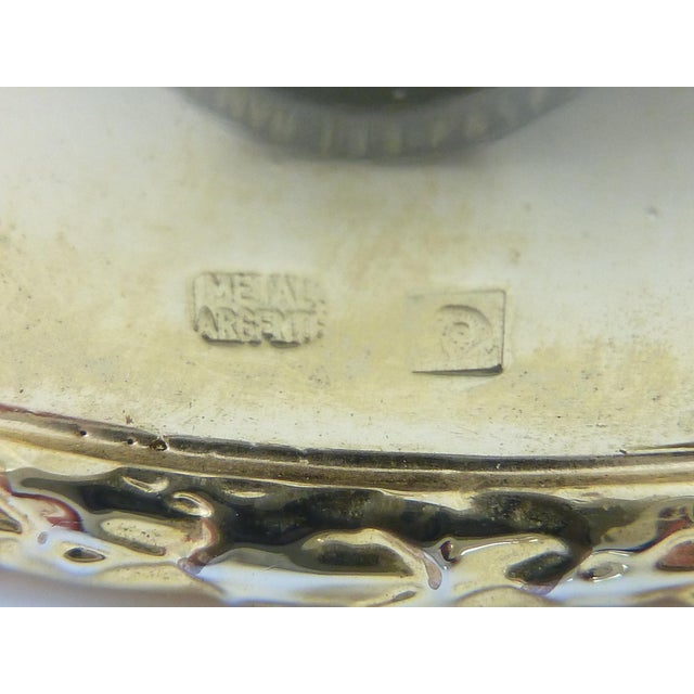 Vintage French Silver-Plate Wine Sleeve, Commemorating 2005 Château Pape Clément Bordeaux For Sale - Image 11 of 12