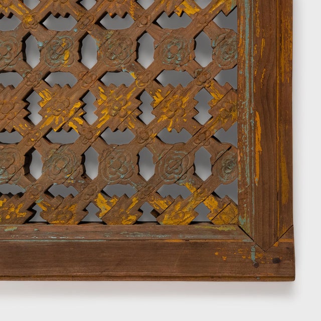 Chinese Antique Chinese Peace Flower Lattice Panel For Sale - Image 3 of 3