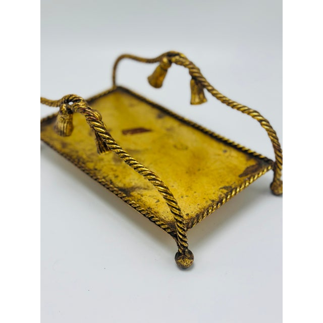 Vintage Gold Italian Tray For Sale - Image 4 of 7
