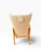 Danish Modern High Wingback Recliner Attributed to Farstrup | Cream Bouclé With Headrest Pillow | Teak Frame For Sale - Image 9 of 15