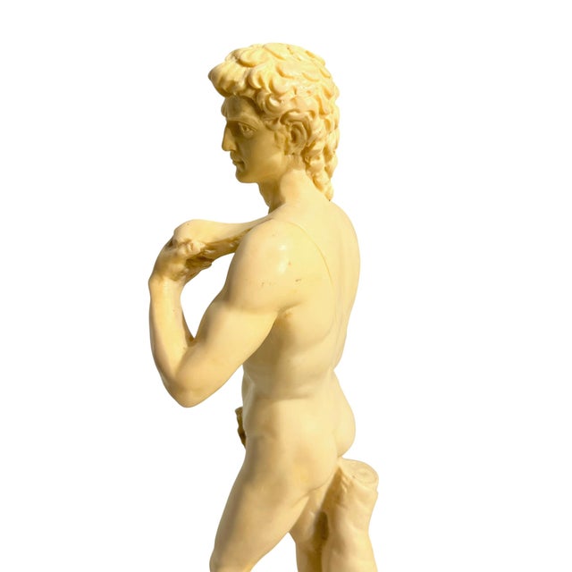 Mid 20th Century Vintage Italian David Statue Sculpture | Classical Roman Figural Decor For Sale - Image 5 of 10