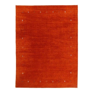 2020s Red Color Fine Hand Knotted Gabbeh Rug For Sale