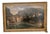 Lively Village by the River, 20th Century, Oil Painting on Canvas, Framed For Sale