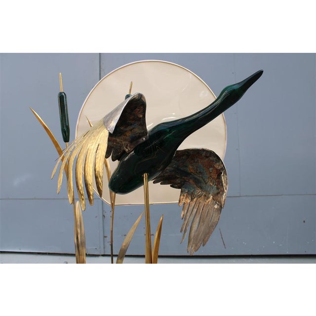 Italian Floor Lamp in Malachite & Brass, 1970s For Sale - Image 15 of 18