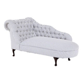 French Button Back Chaise Lounge For Sale