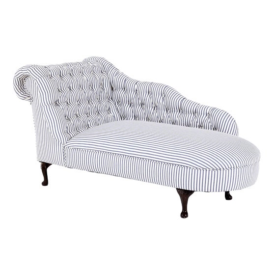 French Button Back Chaise Lounge For Sale
