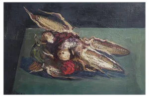 Piero Bertacco, Still Life, 1950s, Oil on Canvas, Framed