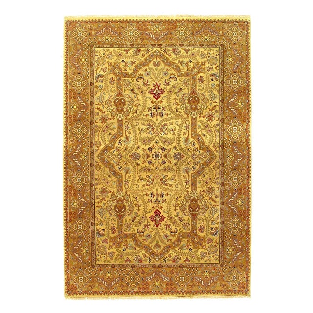 2020s 2020s Fine Hand Knotted Persian Tabriz Design 6' X 8'11'' For Sale - Image 5 of 5