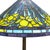 Blue Late 20th Century Tiffany Style Leaded Stained Glass Daffodil Table Lamp With Bronzed Base For Sale - Image 8 of 15