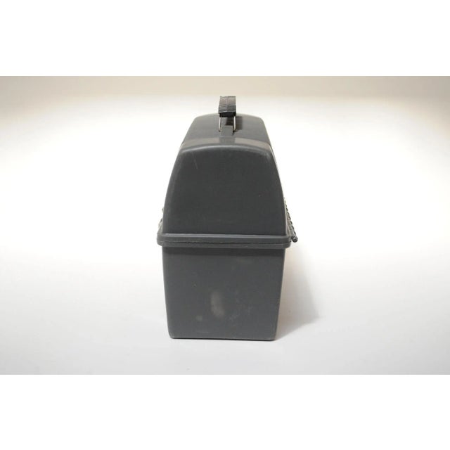 Mid-Century Modern Vintage Thermos Brand Gray Plastic Work Lunch Box For Sale - Image 3 of 12