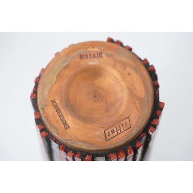 Mid-Century Modern Pottery Mosaik Red Vases from Ritter, 1960s, Set of 3 For Sale - Image 15 of 16