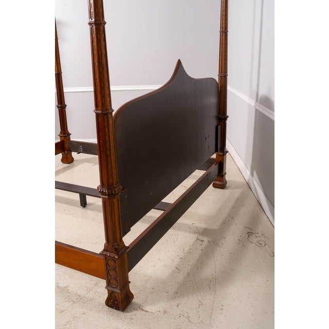 Baker Mahogany King Size Tall Poster Bed For Sale - Image 17 of 18