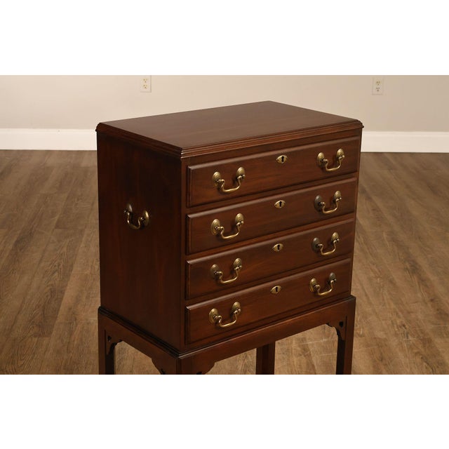 Wood Ethan Allen 'Georgian Court' Cherry Silver Chest For Sale - Image 7 of 18