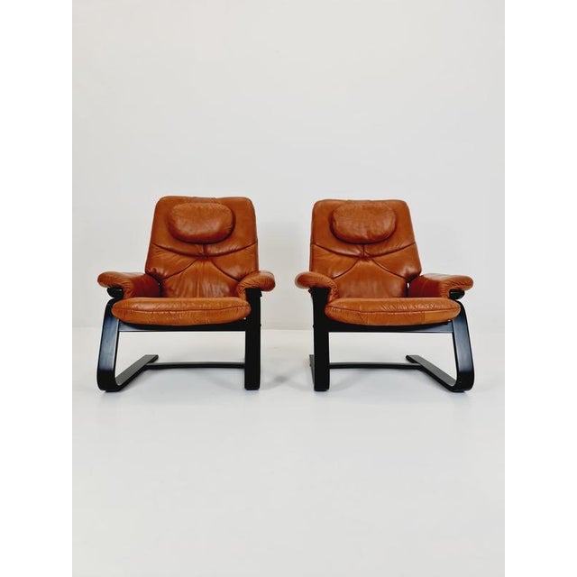 Mid-Century Modern Lounge Chairs by Ake Fribyter, 1970s, Set of 2 For Sale - Image 10 of 18