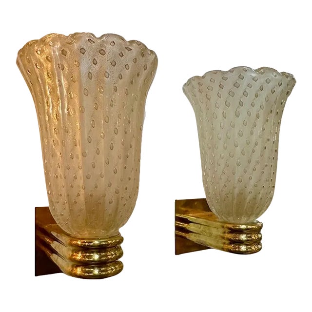 Murano Cup Sconces For Sale