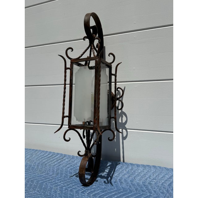 Vintage Gothic/Spanish Revival Exterior Wall Scone For Sale - Image 10 of 12
