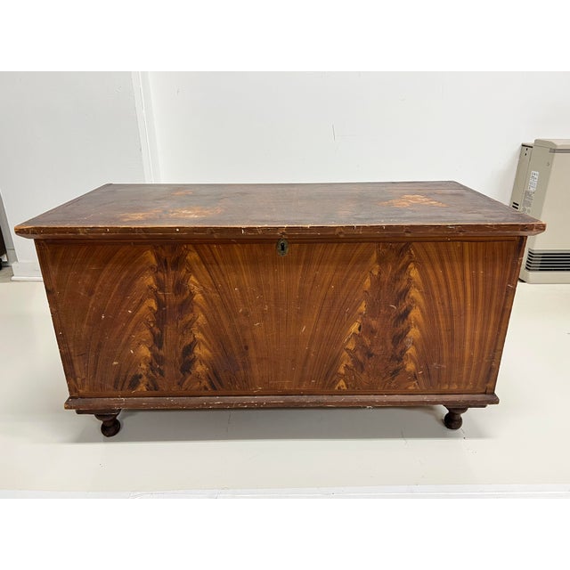 Early 20th Century Antique Pine Wood Blanket Chest Chairish