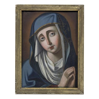 Our Lady of Sorrows, 18th Century, Oil on Copper For Sale