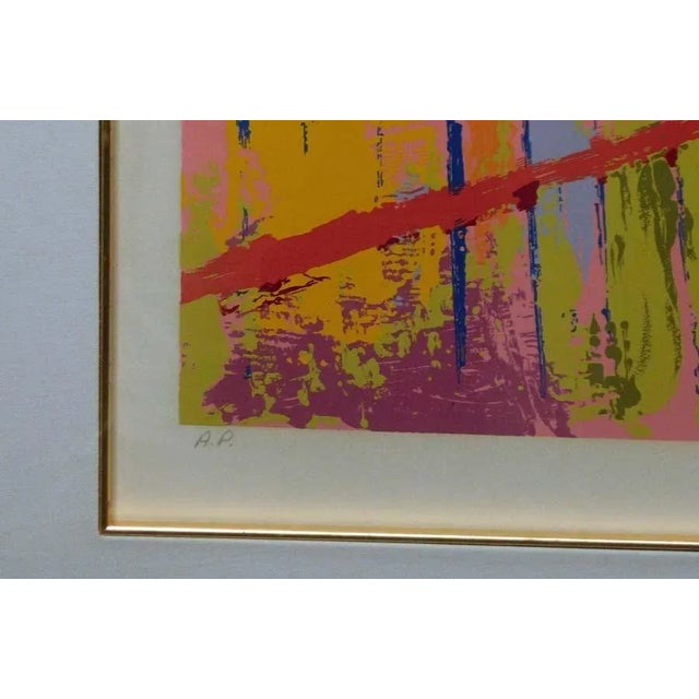 Impressionist LeRoy Neiman "Racquetball" Hand Signed & Numbered Serigraph Sports Framed For Sale - Image 3 of 5