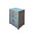Distressed Marks Gray Blue 2 Drawers End Table Nightstand For Sale - Image 4 of 5
