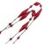 Metal Art Nouveau Red Glass and Gilded Metal Tassel Necklace, 1890s For Sale - Image 7 of 8
