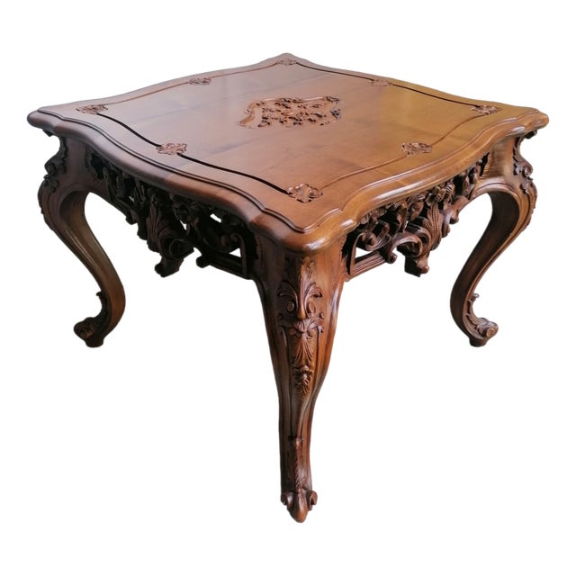 Baroque Finely Carved Coffee Table For Sale