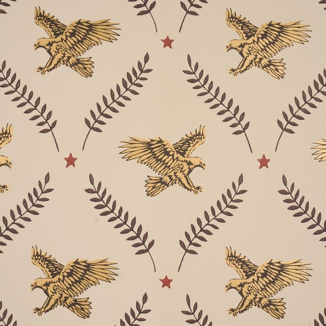 Traditional Sample - Schumacher Lolaire Wallcovering In Document For Sale - Image 3 of 6