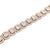 Late 20th Century Diamond Rose Gold Bracelet 11 Carats 14k Long Links Halo Frame Leno For Sale - Image 5 of 9