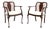 Antique Edwardian Walnut Cane Back Armchairs, 1900, Set of 2 For Sale