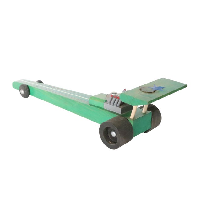 Vintage Stylized Pinewood Derby Drag Race Model Car Made in Maine State Prison For Sale In New York - Image 6 of 14