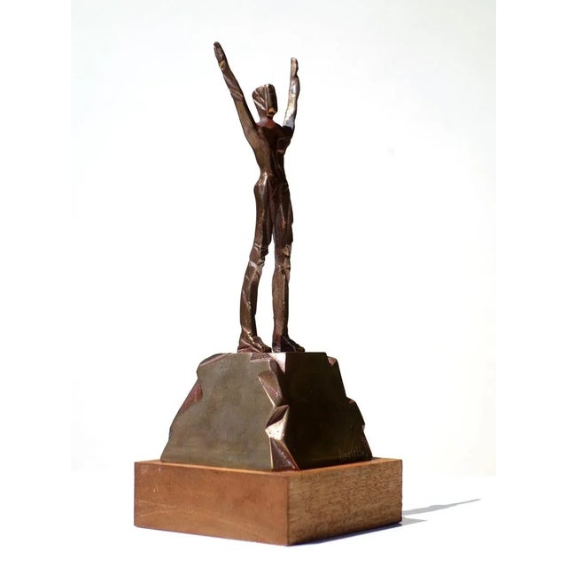Bronze Sculpture by Mario Rossello, 1970s, in Flawless conditions. Designed 1970 to 1979 This piece has an attribution...