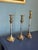Late 20th Century Brass and Chrome Candlesticks- Set of 3 For Sale - Image 4 of 6