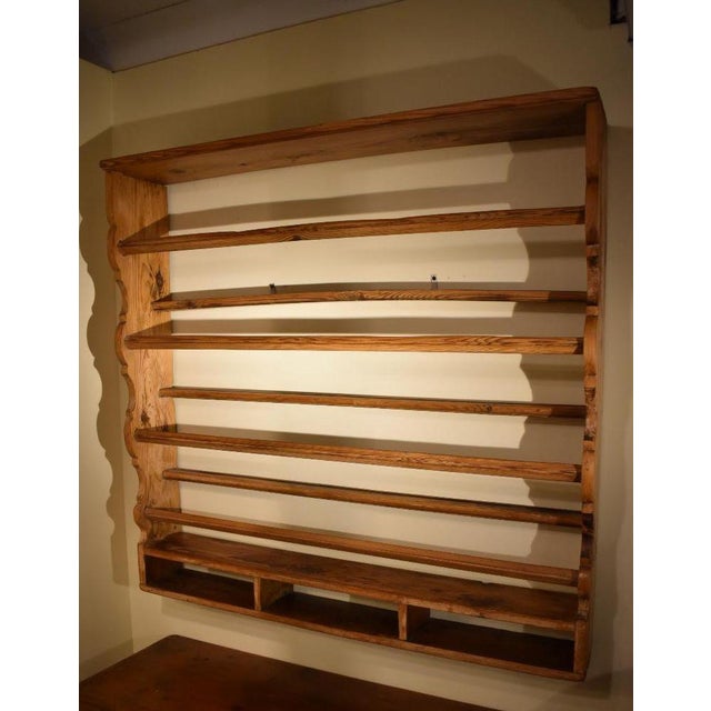 Our best pine hanging shelf, Continental late 18th or early 19th century. This would have been a popular configuration for...