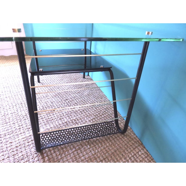 Airborne French Table with Magazine Holder by Pierre Guariche for Airborne, 1950s For Sale - Image 4 of 7