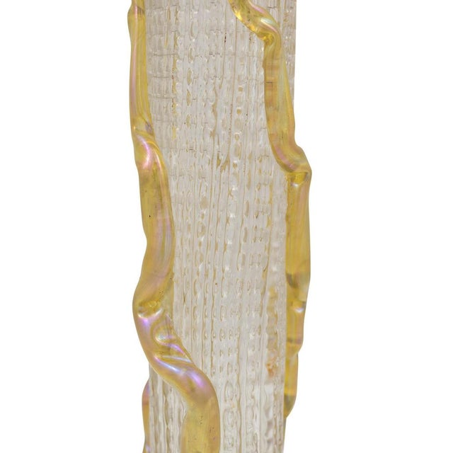 Art Nouveau Glass Flower Vessel in White Gold from Adolf Beckert for Johann Loetz Witwe, 1906 For Sale - Image 5 of 9