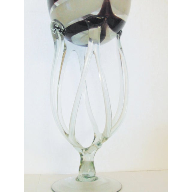 Mid-Century Modern Polish Mid-Century Art Glass Vase For Sale - Image 3 of 7