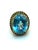 Late 20th Century Bochic "Orient" Vintage Multi Citrine & Blue Topaz Ring Set 18K & Silver For Sale - Image 5 of 10