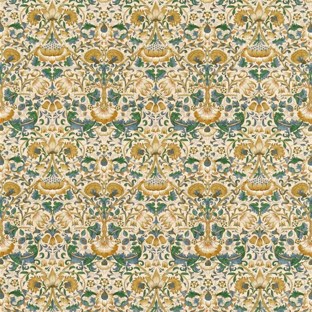 Morris & Co Lodden Fabric in Manilla/Bayleaf - a Sample For Sale