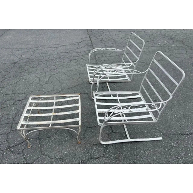 Perfect addition to your outdoor space! The rockers measure 24.5x30x35 and the ottoman measures 24.5x21.5x13 Very sturdy!