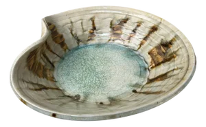 Mid-Century Japanese Organic Ceramic Art Bowl, 1960s