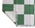 Handmade Woolen Flat Weave Rug, Moss Green and White Checker Board Dhurrie - 5'x8' For Sale - Image 12 of 12