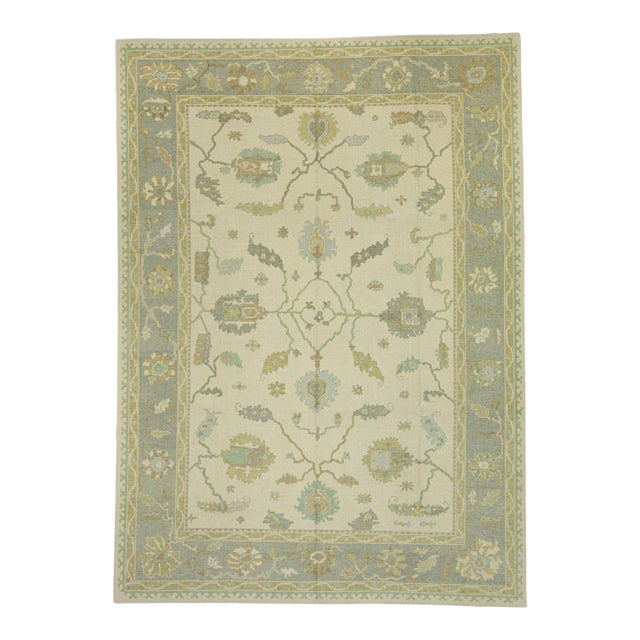 Turkish Oushak Rug 10'2" x 14' For Sale
