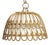 Vintage Rattan Bell Pendant Lamp, 1950s For Sale