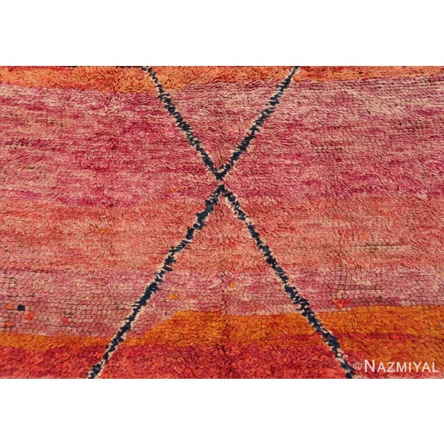Mid 20th Century Nazmiyal Collection Vintage Red Shag Moroccan Rug For Sale - Image 5 of 8